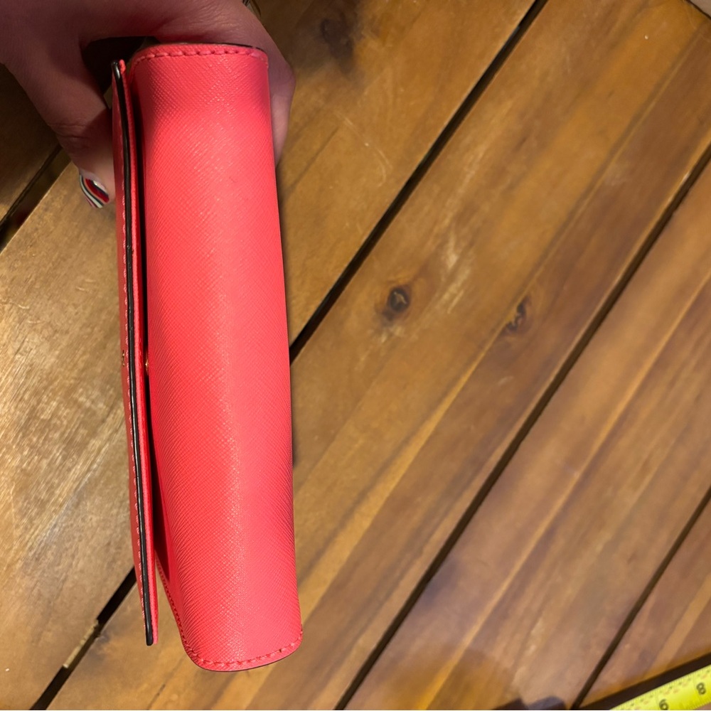 Kate Spade Coral/pink clutch bag EUC - Picture 11 of 11